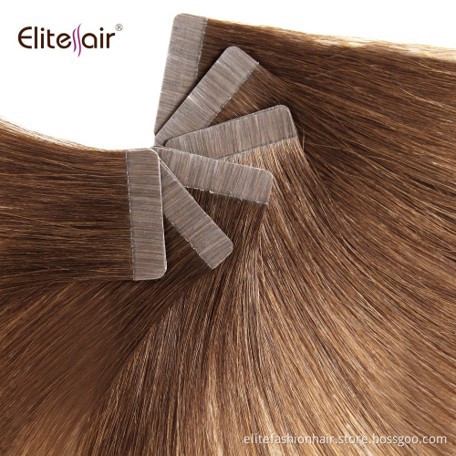 Wholesale high quality double drawn Velvet Cuticle Remy Hair for woman Silky straight tape weft hair Tape in Hair extension